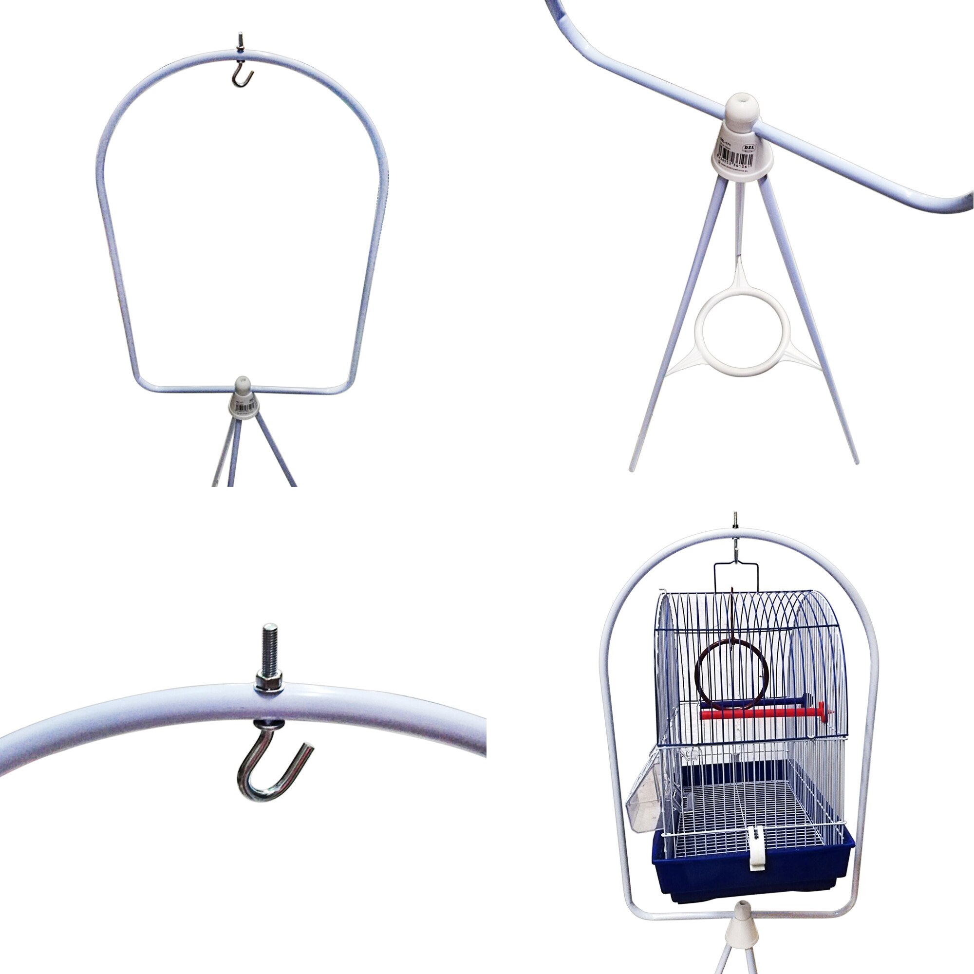 Soporte para Jaula de Pájaros Pie de Gancho para Colgar la Jaula pies Jaula Colgante Producto .Ideal para todas las pequeñas jaulas de pájaros. alto 150cm,Fácil de montar.Sin jaulas.Color aleatorio