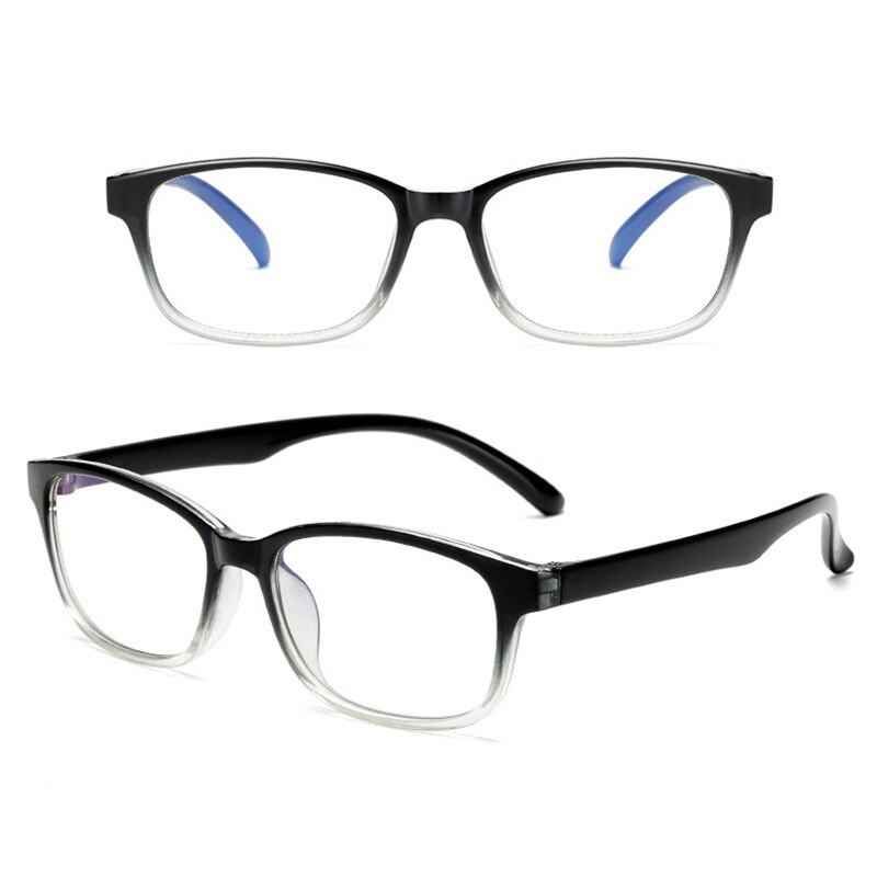 Blå filter computerbriller fotokromiske solbriller kvinder mænd skifter automatisk farveændrende briller anti blue ray uv: Sort hvid