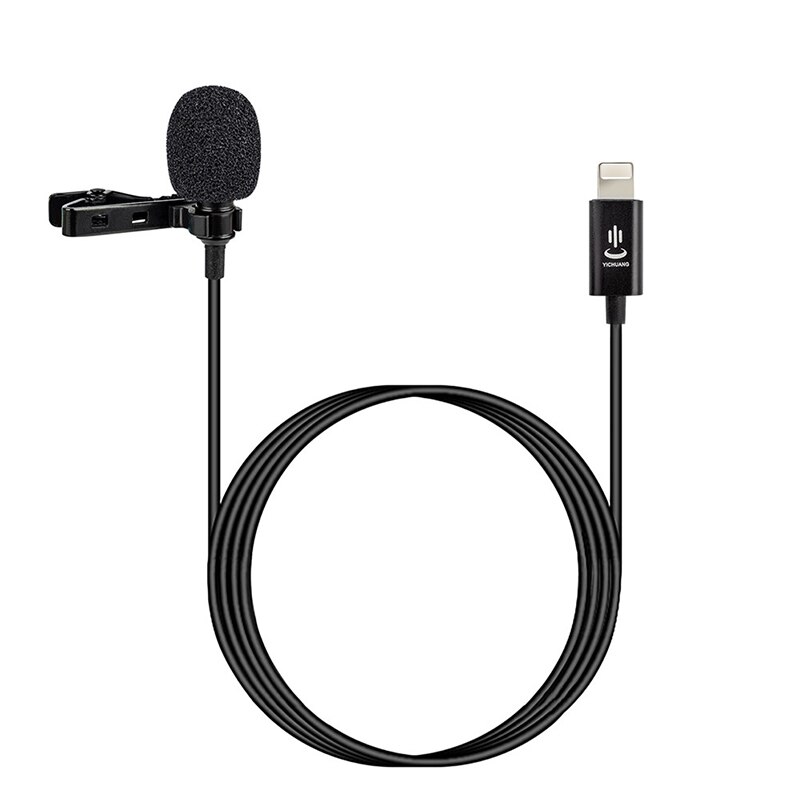 Mikrofon yc -lm10 ii lavalier lyn mikrofon 1.5m 3m 6m kabel til iphone xs xr x /11/8/8 plus /6/7 plus ipad