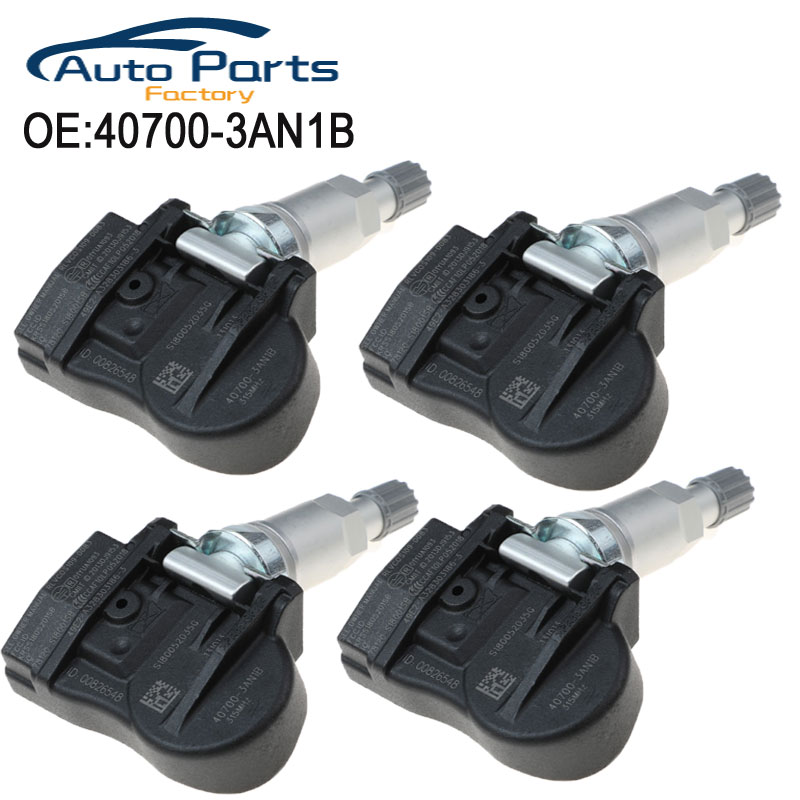 4PCS Tire Pressure Sensor For Nissan Leaf Cube Juke Sentra Versa 315MHZ 40700-3AN1B 407003AN1B TPMS Sensor