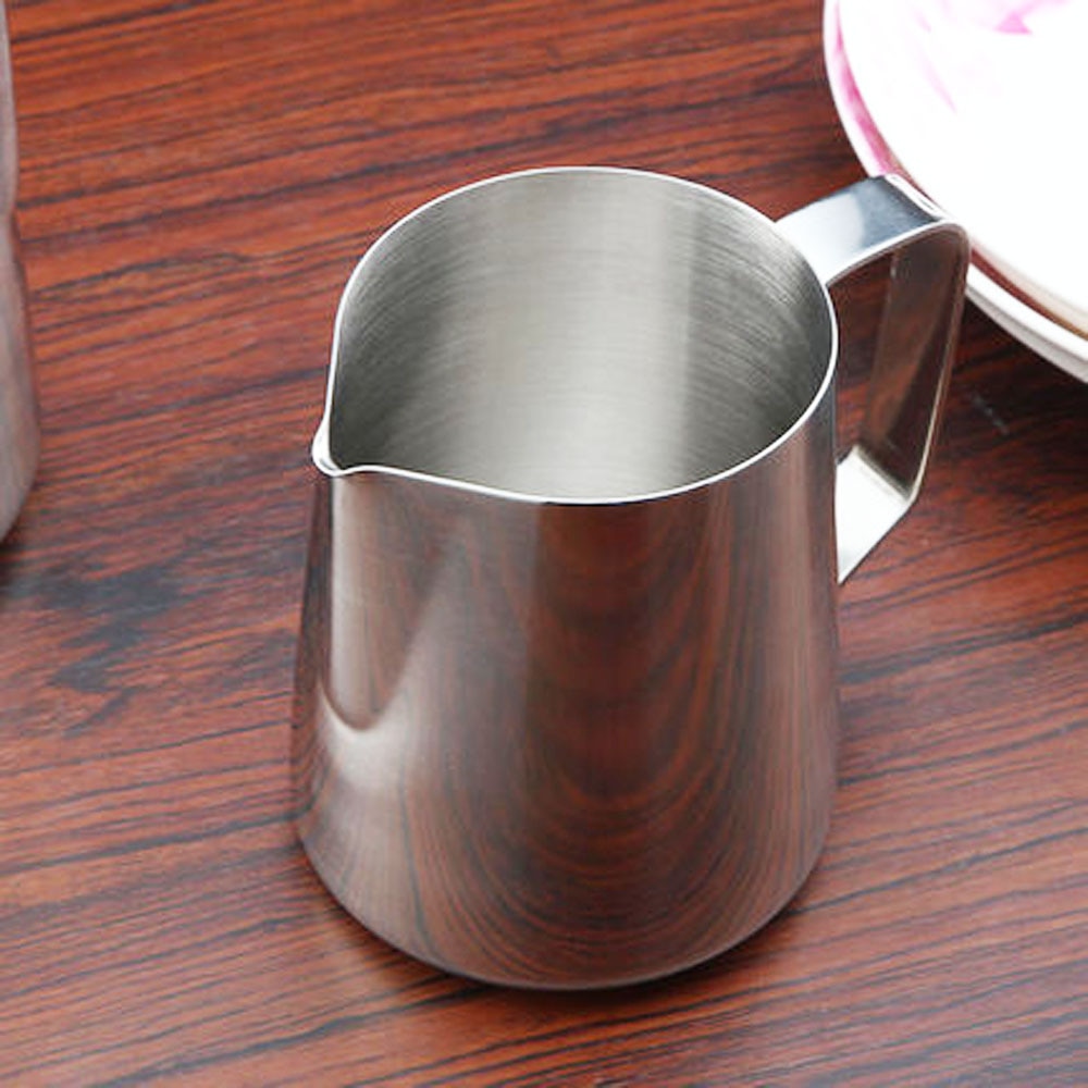 Iyounice 350 ml estilo japonês de aço inoxidável jarro leite adequado café jarro puxar flor bot latte leite espumante bebida