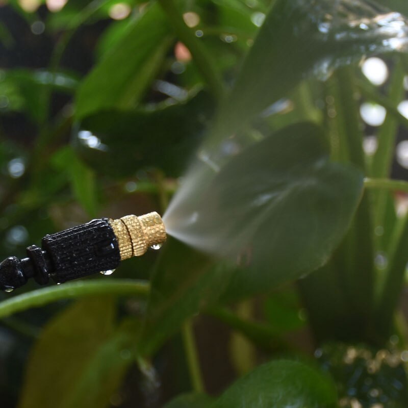 Automatic irrigation system DIY watering kit 2-way Drip irrigation system brass misting nozzle greenhouse garden watering 1 set