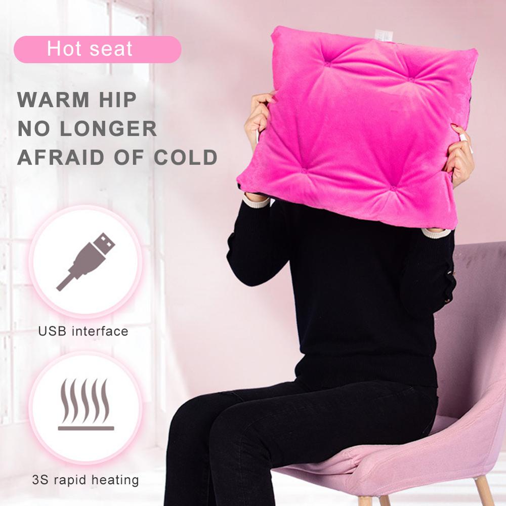 Vinteroppvarmet setepute usb universell setevarmer ensfarget oppvarmet setetrekk