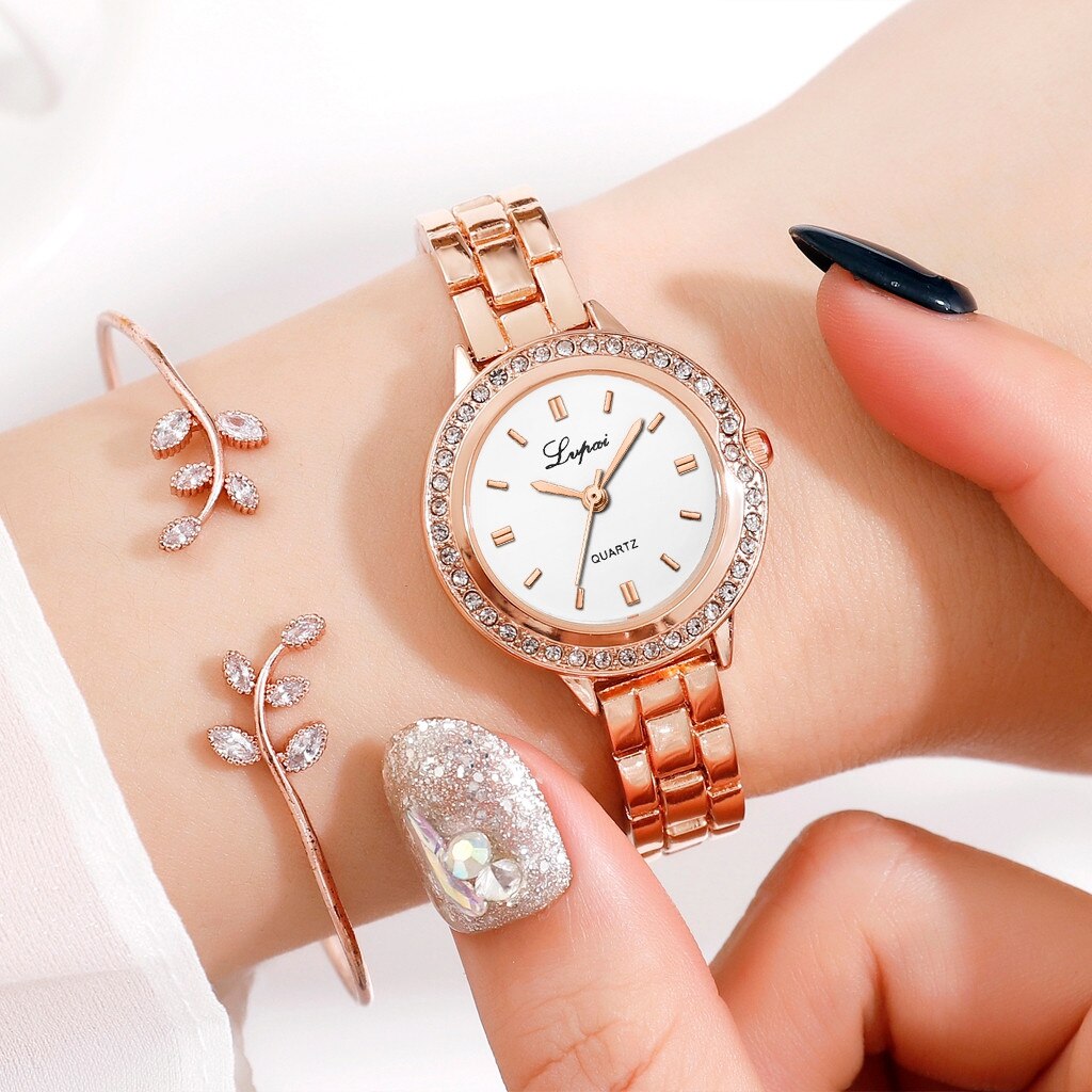 Kleine En Prachtige Eenvoudige Alloy Strap Mode Vrouwen Armband Horloge Sport Quartz Pols Wijzerplaat Horloges Lady Klok LD