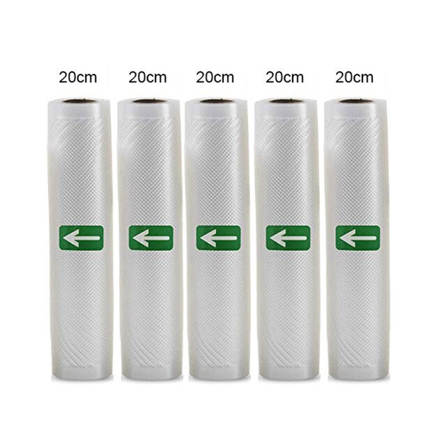1-5 rollen Vakuum tasche Versiegelung Taschen für Lebensmittel Schoner Abdichtung Maschine Kunststoff Lagerung Vakuum Tasche Küche Packer Vacum tasche 12-28cm: 20x500cm5Rollen