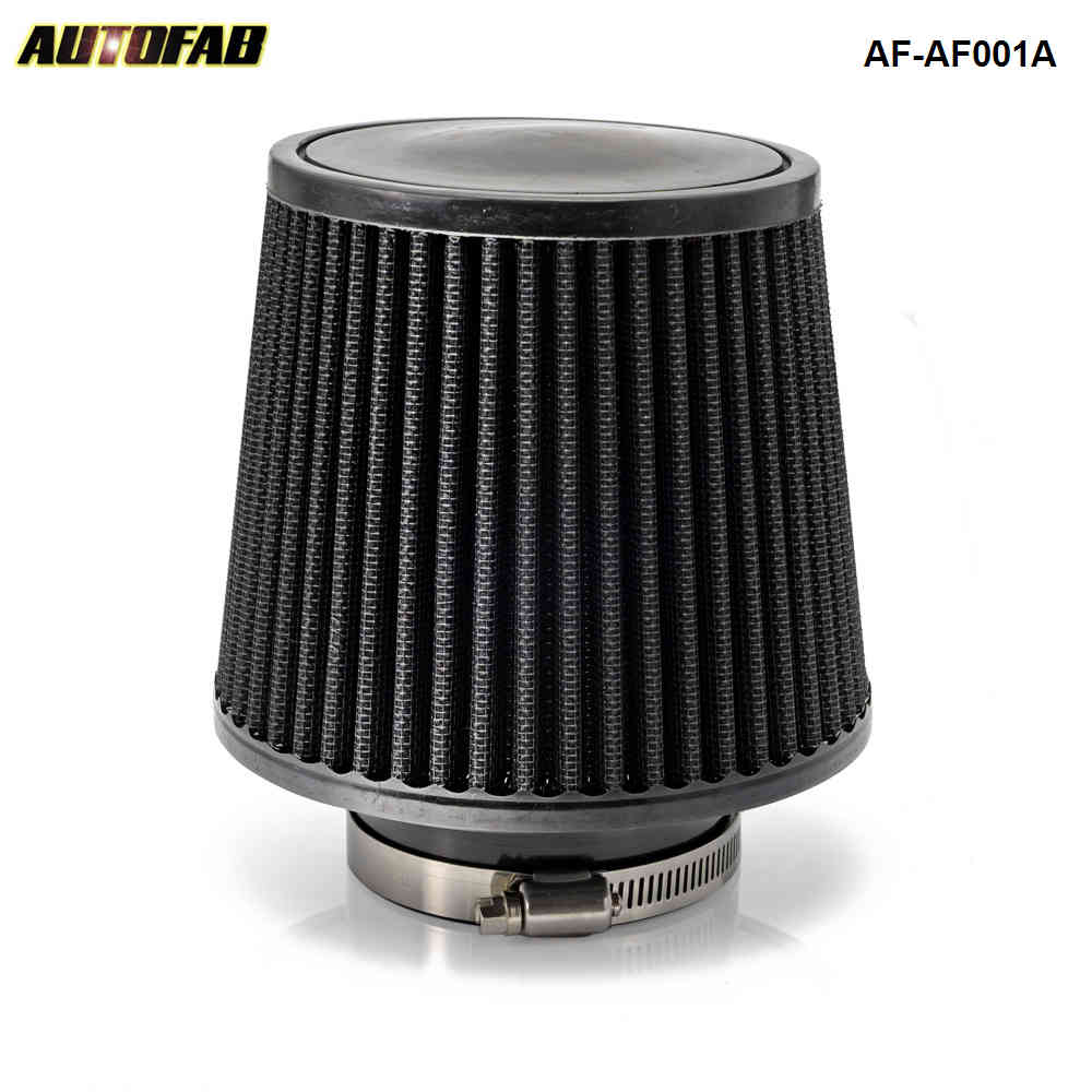 AUTOFAB 3" 76mm Air Pod Filter Cold intake Cone Power Flow Turbo Inlet Direct For Honda Accord 03-05 AF-AF001A: Black