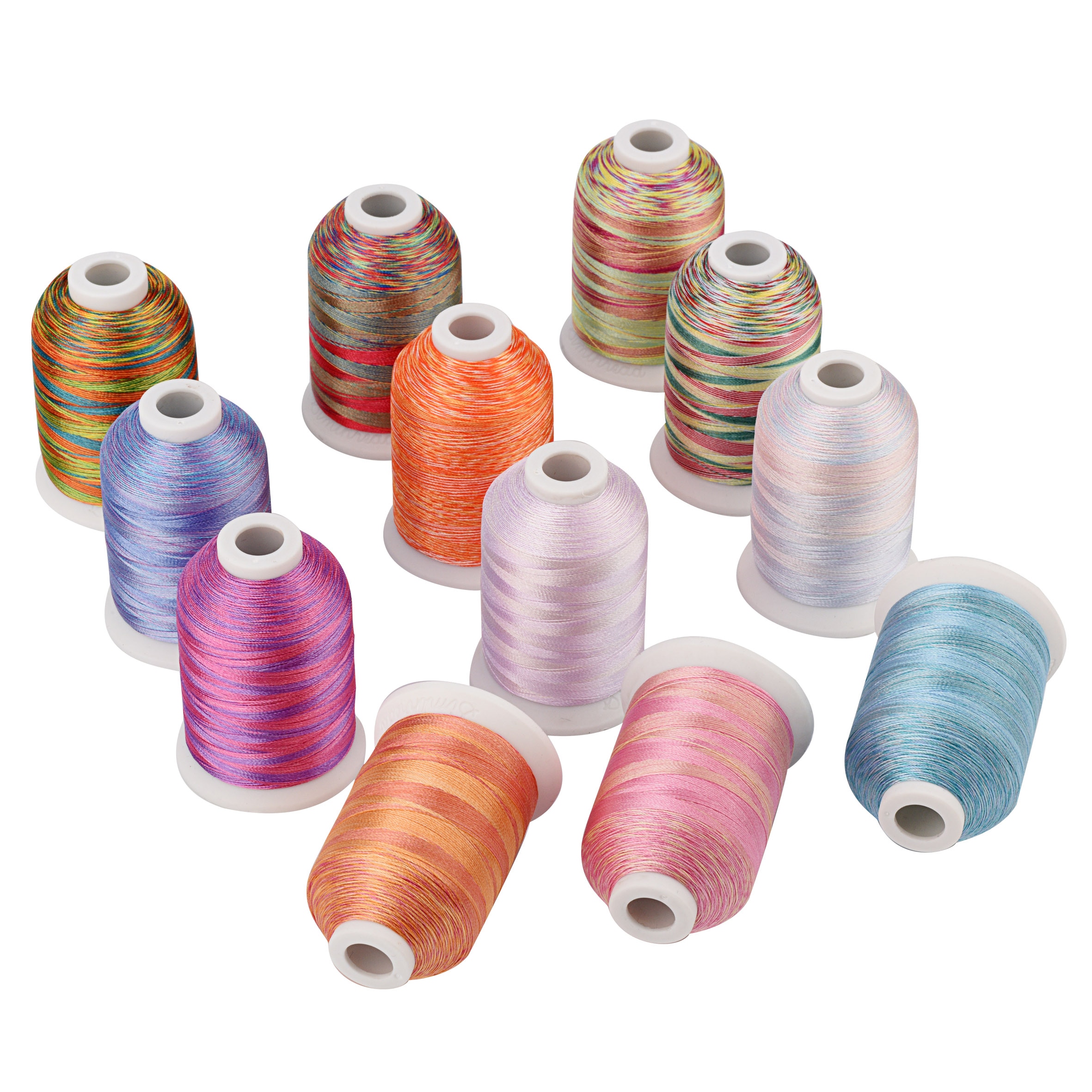 S127 - S138 Multi-colors Embroidery Thread 1100Y for machine/hand embroidery quilting overlocking on any home sewing machines