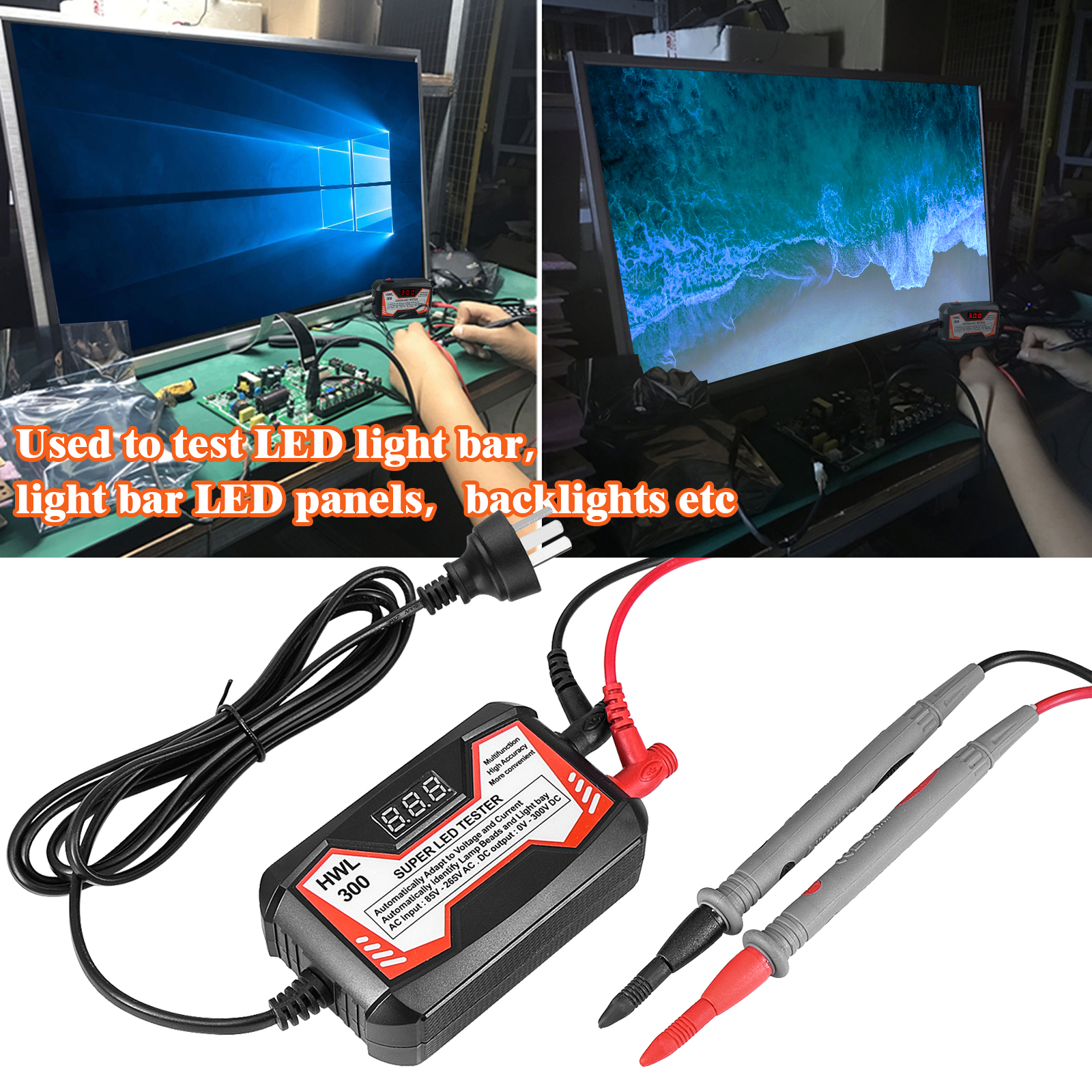 Hwl 300 super led tester 0-300v – hochleistungs-led-tester für die hintergrundbeleuchtung von lcd-fernsehern ohne bildschirm – geeignet für led-leisten und led-streifen