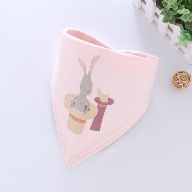 Otton Bandana Slabbetjes Babyvoeding Kiel Zuigeling Burp Doeken Cartoon Speeksel Handdoek Baby Eten Accessoire Zachte Baby Stuff: Rabbit