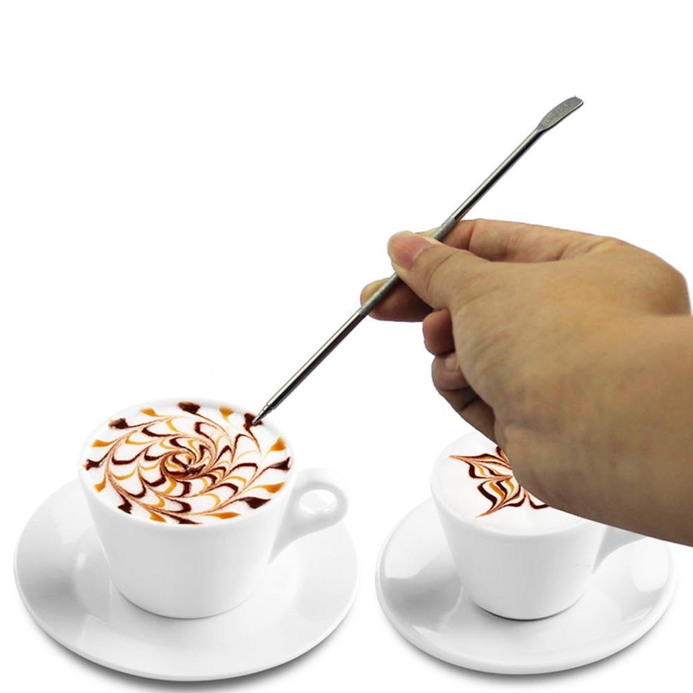 1pc Coffee Art Needles Barista Cappuccino Espresso Tools Fancy Coffee Cofe Supplies Decorating Latte Needle Art Pe W4B4