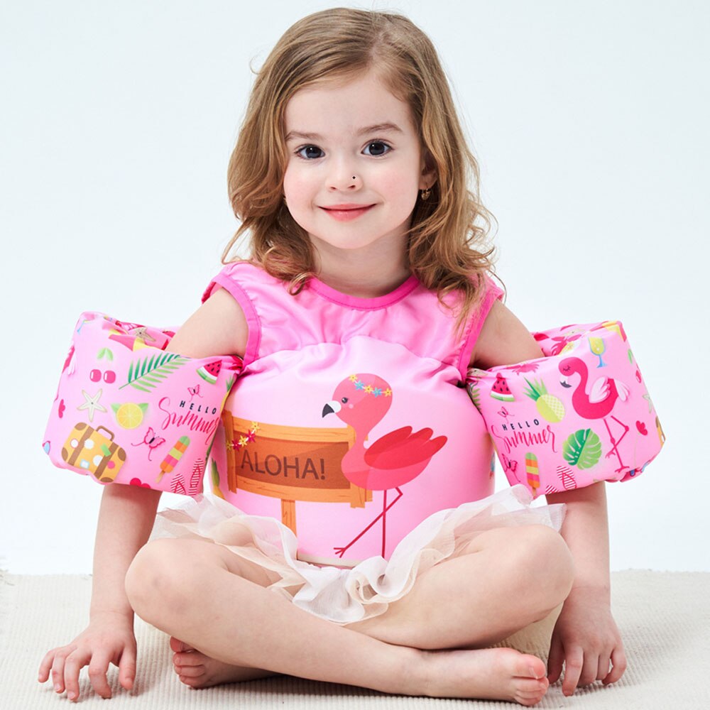 Baby Jongens Meisjes Zwemvest Cartoon Peuter Float Surfen Ring Zwembad Baby Kid Zwemmen Reddingsvest Drijfvermogen 2- 7T Veiligheid Vest: Flamingo