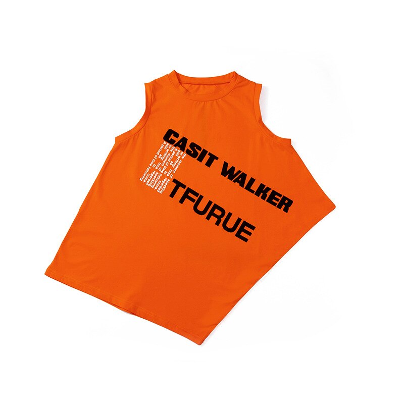 Vêtements Cool Hip Hop pour enfants, hauts amples irréguliers, t-shirt, Shorts décontractés pour garçons, Costumes de carnaval Jazz, vêtements de rue: tops / 110CM
