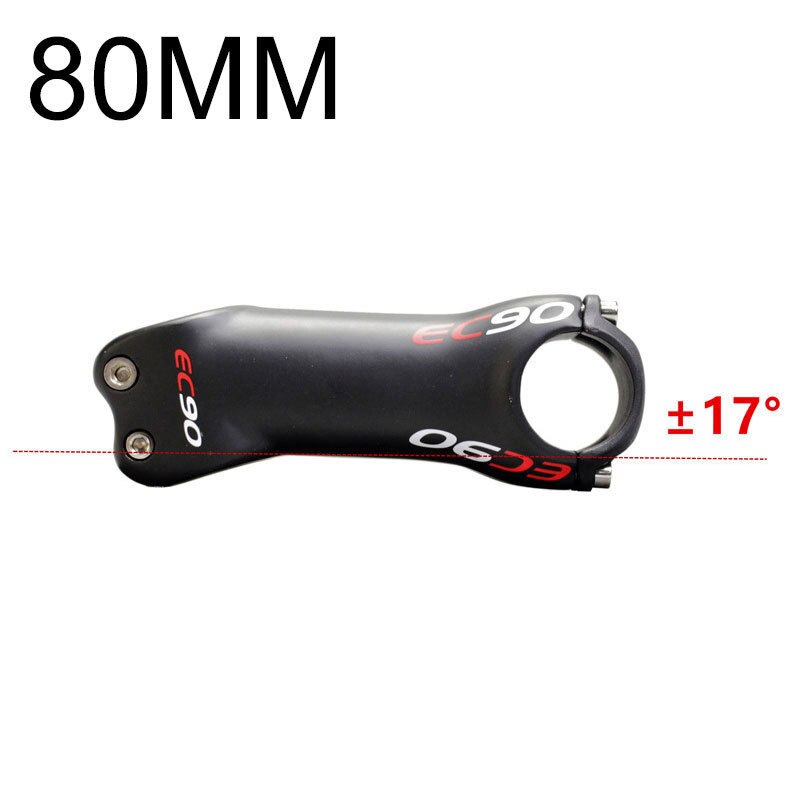 EC90 Bike Stem Full Carbon Fiber 60/70/80/90/100/110/120mm MTB Stem ±6°/17° Bicycle Handlebar Stem for Mountain Road Bike: 17 80MM