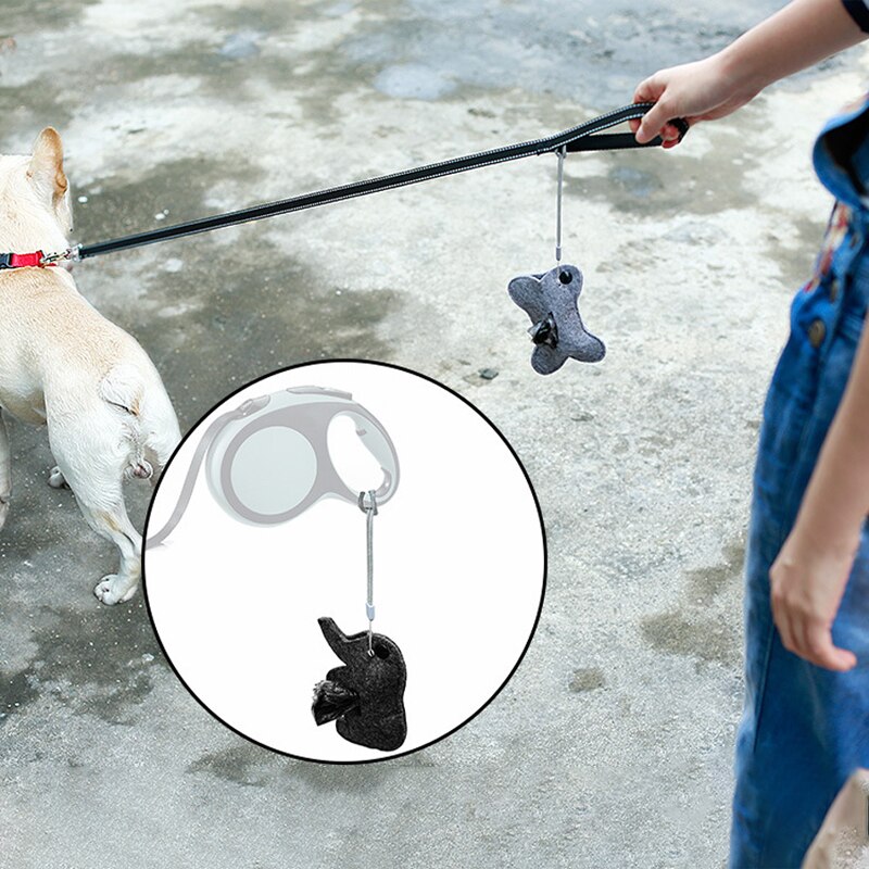 Udendørs bærbar bækkenpose holder søde dyreform hunde affaldsposer kæledyrsækken poser dispenser hund rengøringsprodukter