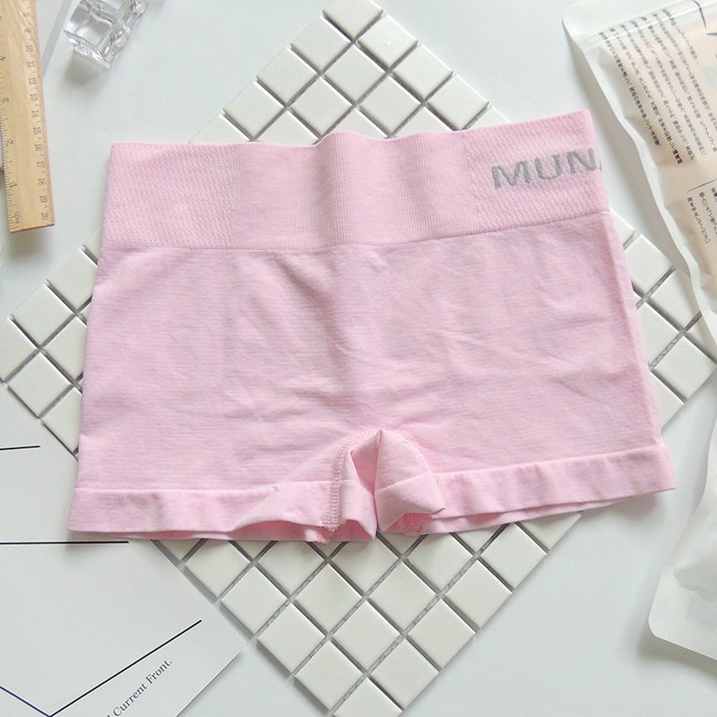 alto elástico sin costuras mujeres seguro pantalones cortos mallas para mujeres pantalones de seguridad bajo pantalones cortos mujeres leggins Shorts estilo: Rosa
