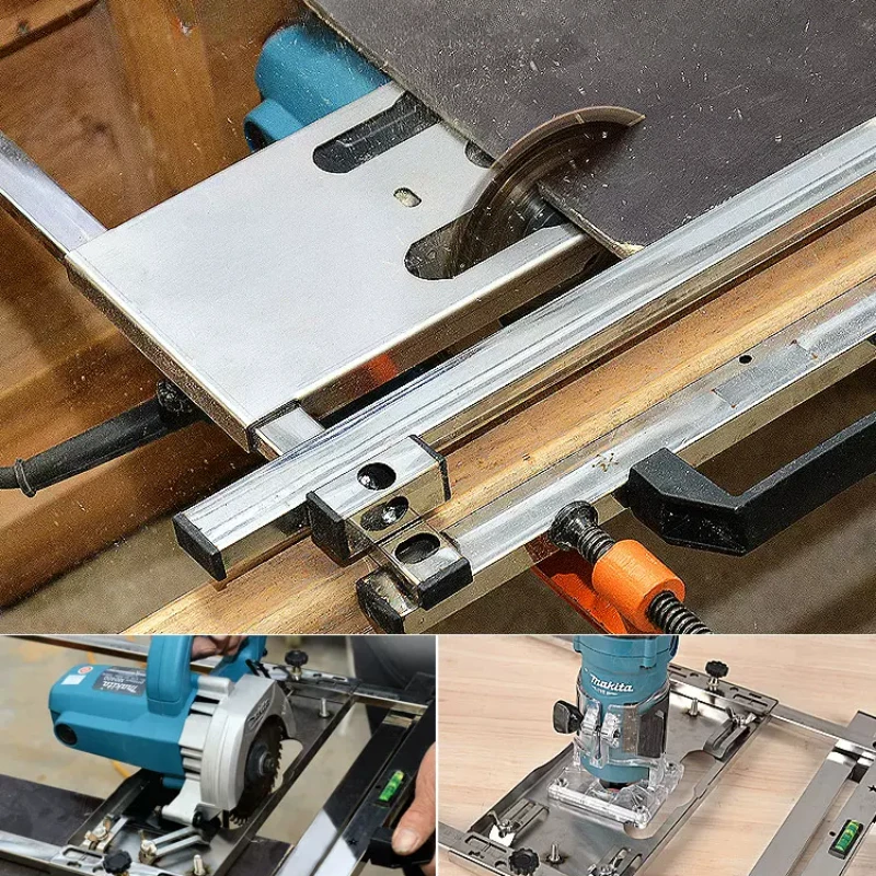 Guide De Scie Circulaire Réglable - Rail De Guidage En Aluminium, Longueur Ajustable, Pour Coupes Précises (240 Mm Ou 360 Mm)