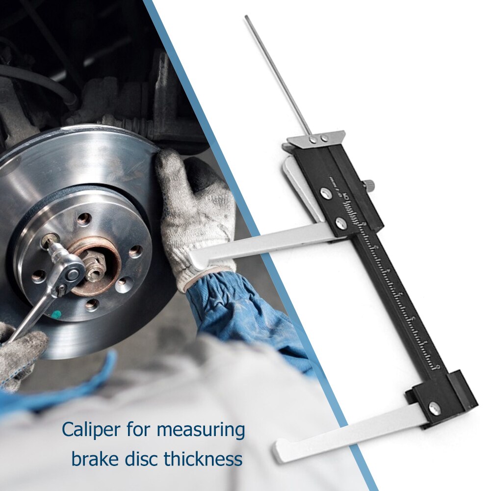 Brake Disc Measuring Caliper Stainless Steel Brake Disc Thickness Measuring Caliper Vernier Ruler Tyre Tire Tread Depth Gauge