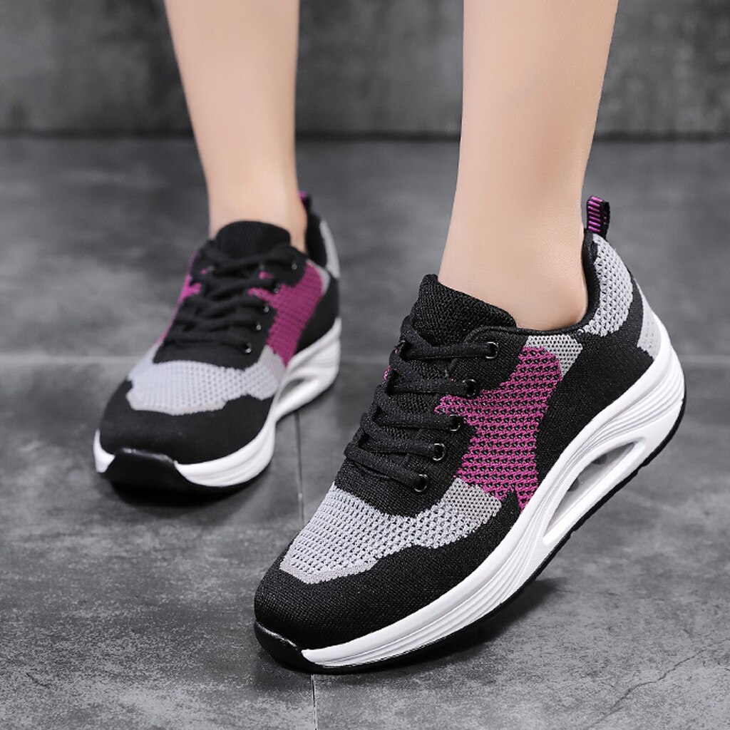 Sport Running Shoes Air Cushion Lightweight Breathable Sneakers Spring Women men Running Shoes #g4