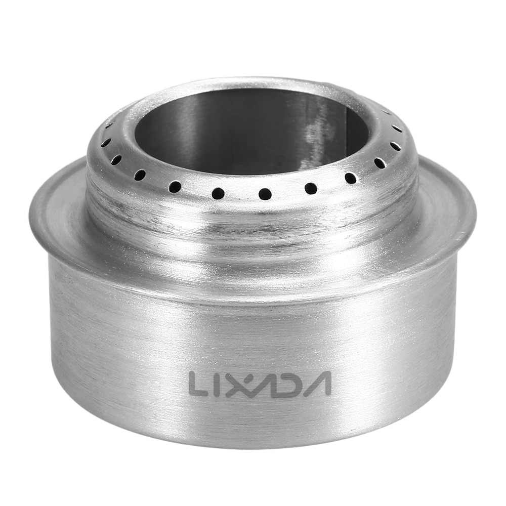 Lixada bärbar utomhus camping spis mini aluminiumlegering alkohol spis brännare med lock för vandring matlagning spis grytor och kastruller