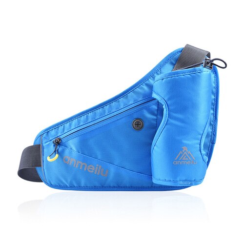 Femmes hommes en cours d'exécution sac de taille avec poche de bouteille d'eau Marathon Jogging ceinture d'hydratation bouteille d'eau hanche taille Pack: only blue bag
