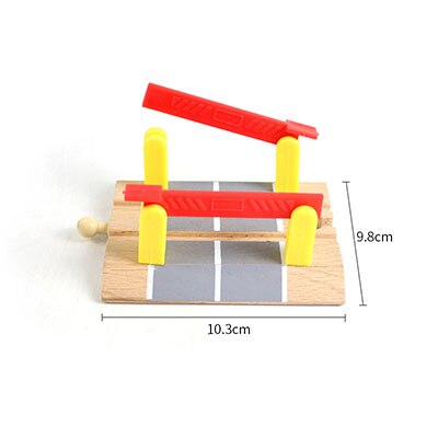 DIY Montessori Wooden Track Wooden Railway Accessories Train Track Railway Accessories Bus Station Rainbow Bridge Track: 1