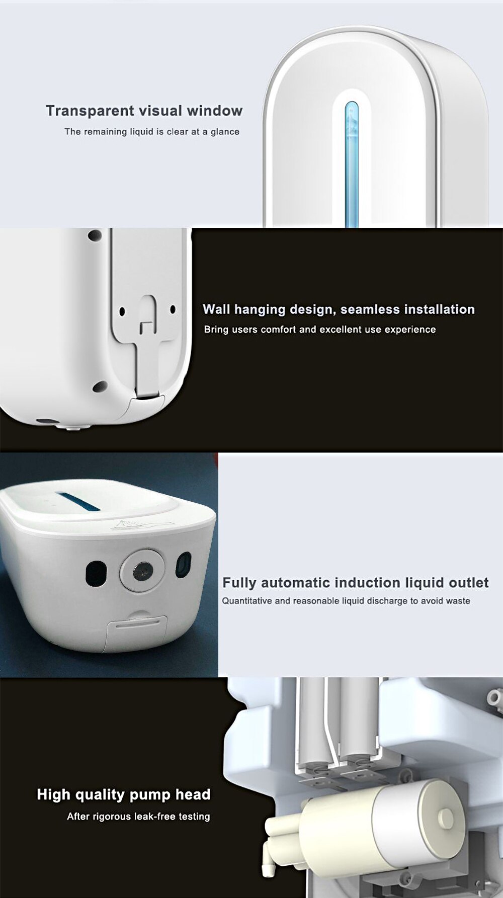 No Drilling Wall-Mounted Alcohol Liquid Dispenser Automatic Induction Washing Machine Sensor Cleaner Alcohol Mist Spray 350ML