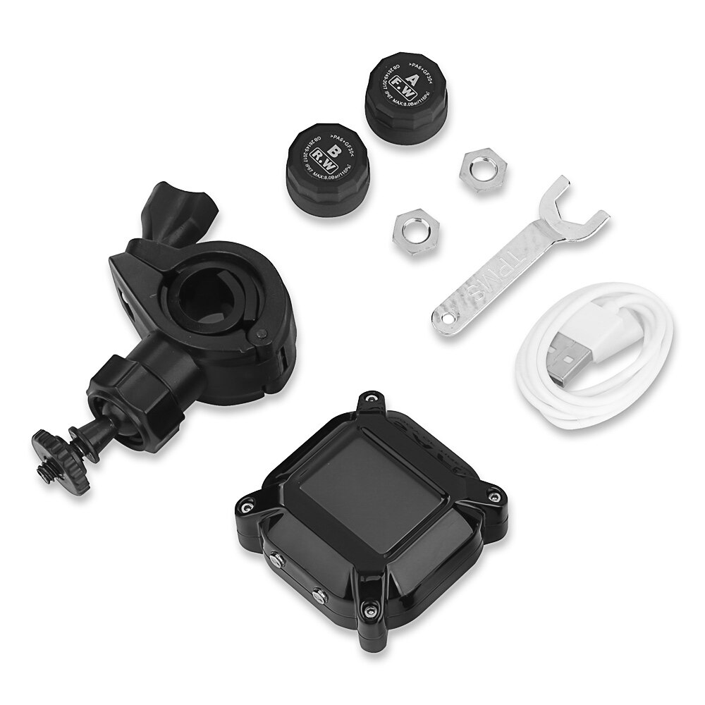 Däcktrycksövervakningssystem lastbil tpms däcktrycksövervakning 8.0 bar usb 6 st sensor runda fordon explosionssäkra: 2 sensorer