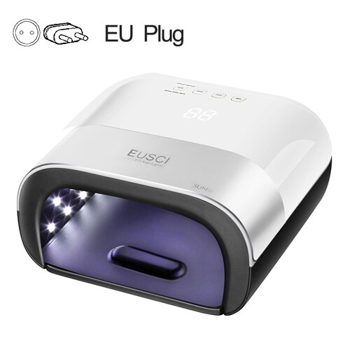 SUN3 Nail Dryer Smart 2.0 48W UV LED Lamp Nail with Smart Timer Memory Invisible Digital Timer Display Nail Drying Machine: SUN3 EU Plug