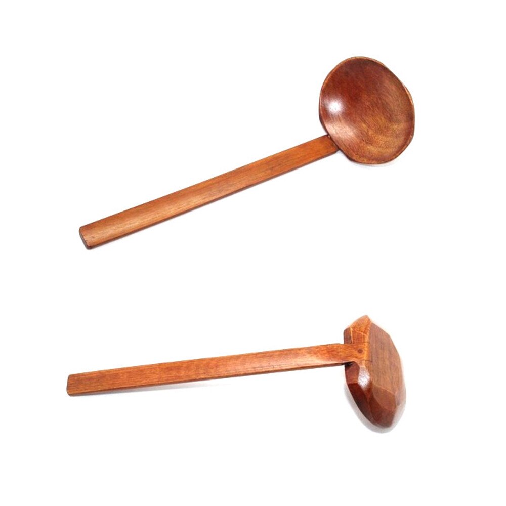 Mestolo di legno Servire Trafitto Da Tavolo Piatto Caldo Cucchiaio Ramen Zuppa Cucchiaio Scanalato notizia in anticipo H5