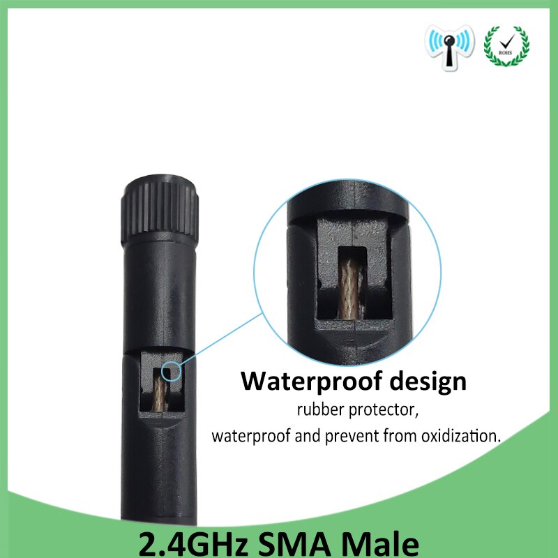 2,4 Ghz antenne wifi 3dbi SMA männlichen 2,4G antena wifi antenne Zigbee Kleine Größe aerial PCI U.FL IPX zu RP-SMA Zopf Kabel