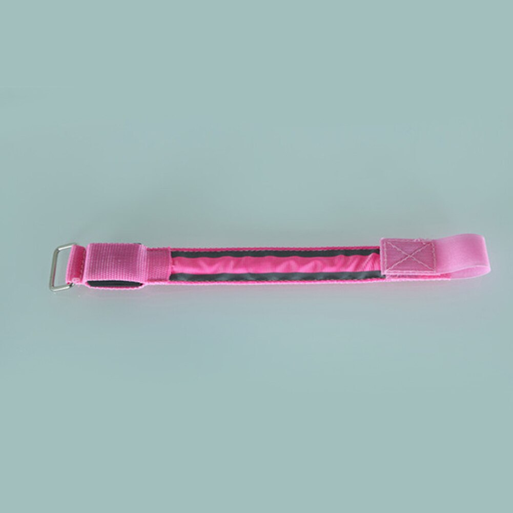 Reflecterende veiligheidsgordel voor buitensporten, armband voor nachtelijk fietsen en hardlopen, led-armband: Roze