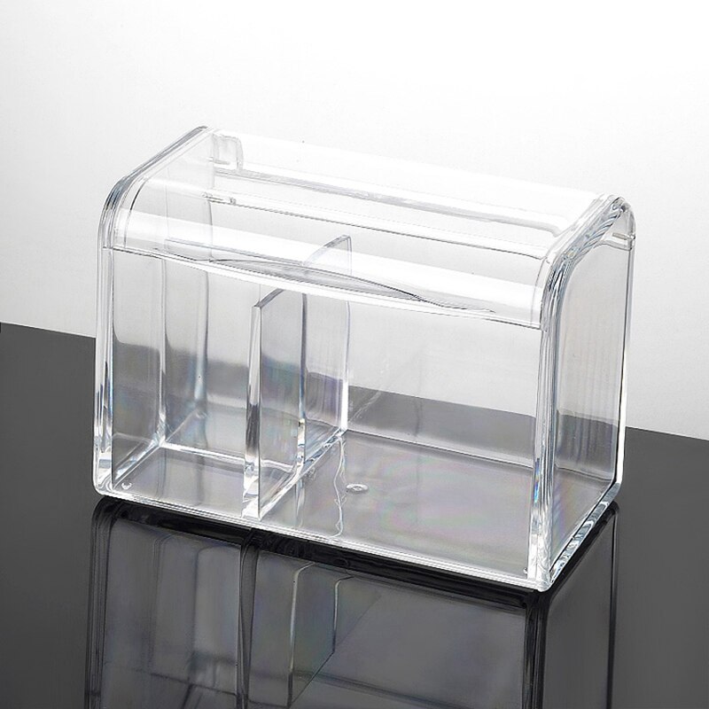 -Dust Proof Cosmetics Organizer For Cotton Acrylic Makeup Box Organizer Storage Containers For Cosmetics Pads Holder With Lid