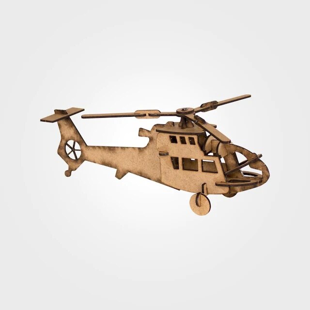 Holz Puzzle / 3D Gemalt Holz Hubschrauber 28x10x 8cm 440571172