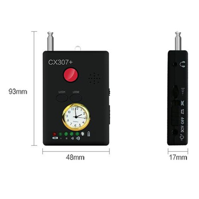 CX307 +-Detector de señal para teléfono móvil, dispositivo de monitoreo inalámbrico, con conexión inalámbrica por cable, con GPS, para posicionamiento