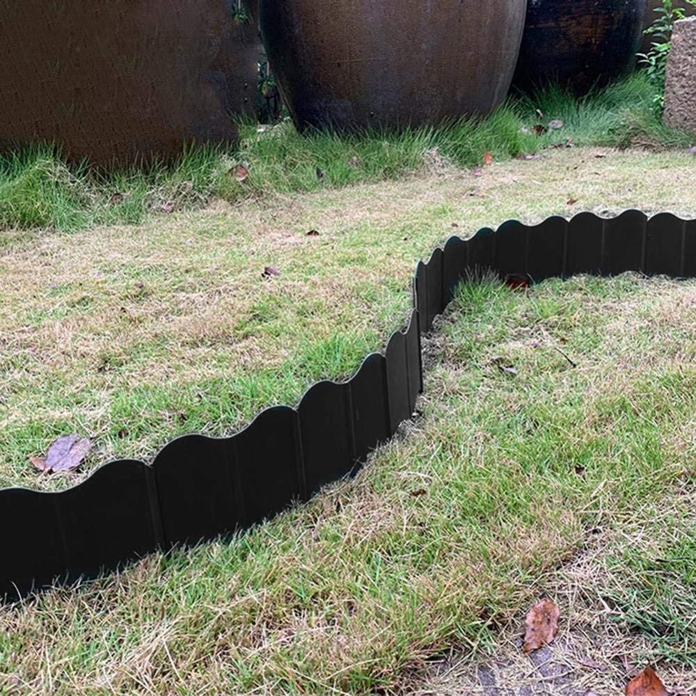 20PCS Garden Fence Landscape Edging Kit Plastic Lawn Garden Edging Border Gardening Tools Plant Edge Lawn Edge Decoration