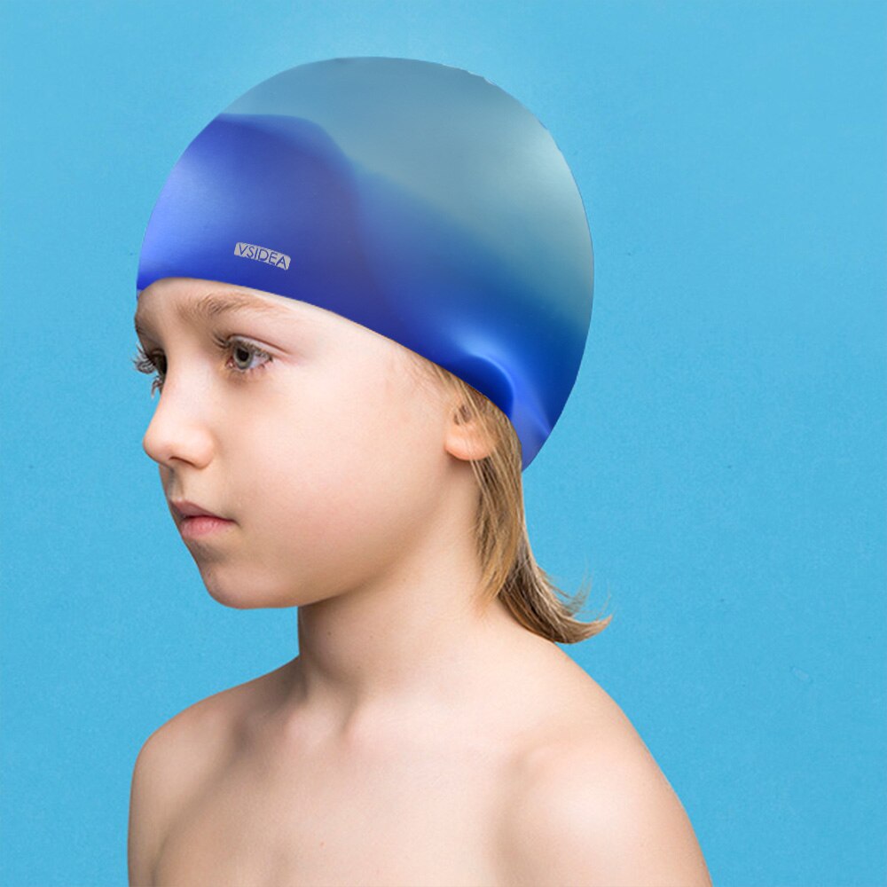 Børn svømmer beskyttelsesbriller med klar udsigt anti tåge uv beskyttelse ingen lækage og svømmehætte sæt, børnesikker sund og behagelig svømning hætter