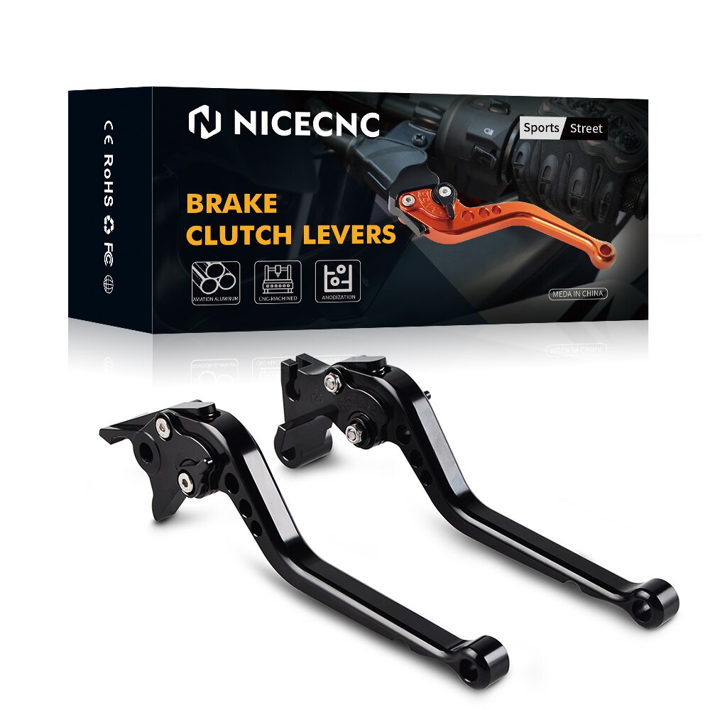 Alavanca de freio e embreagem para motocicleta, para kawasaki z900, z650, z 650, versys 650, versys 1000, ninja 650r/tablete vulcan/s 650cc: black long
