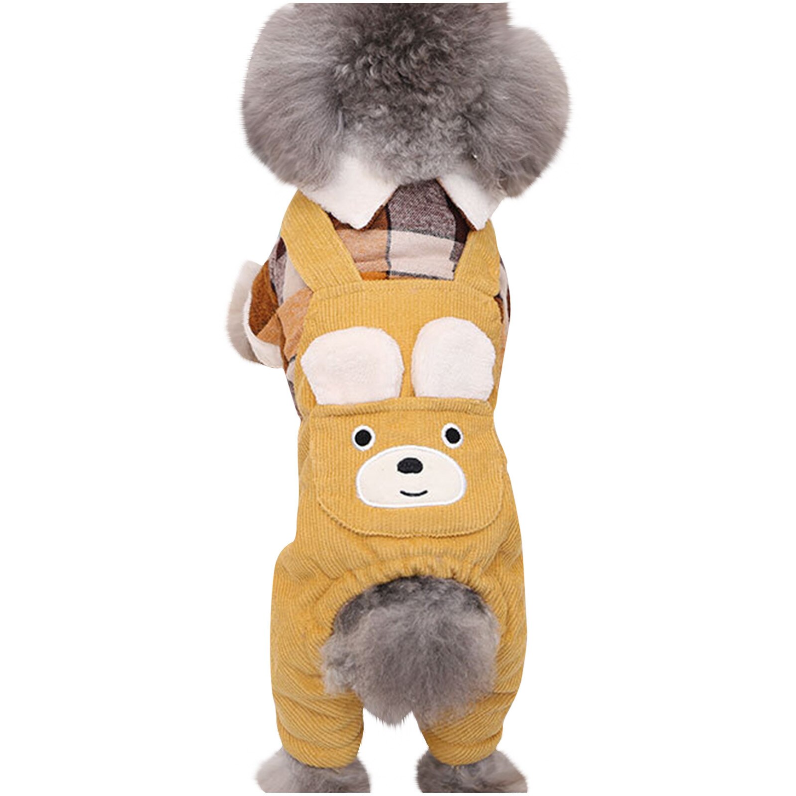 Dog Clothes Product Autumn And Winter Dog Clothing Pet Bust Back Wombat Pet Costumes For Small Dogs одежда для собак мелких: M / Yellow 