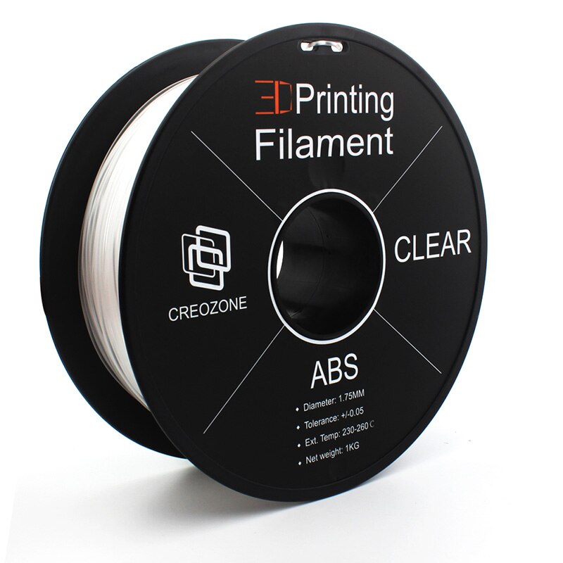 Creozone abs-kunststof voor 3d printers abs-filament 1.75 1kg 2.20 lbs 3d printerfilament 3d printmaterialen: Abs-clear