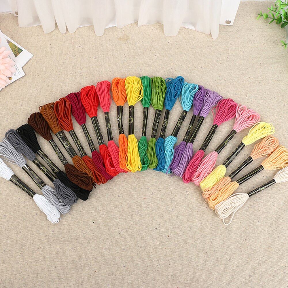 Embroidery Thread 100 Colors Embroidery Floss Cross Stitch Kit Premium Rainbow Embroidery DIY Threads Crafts Cotton Sewing Skein