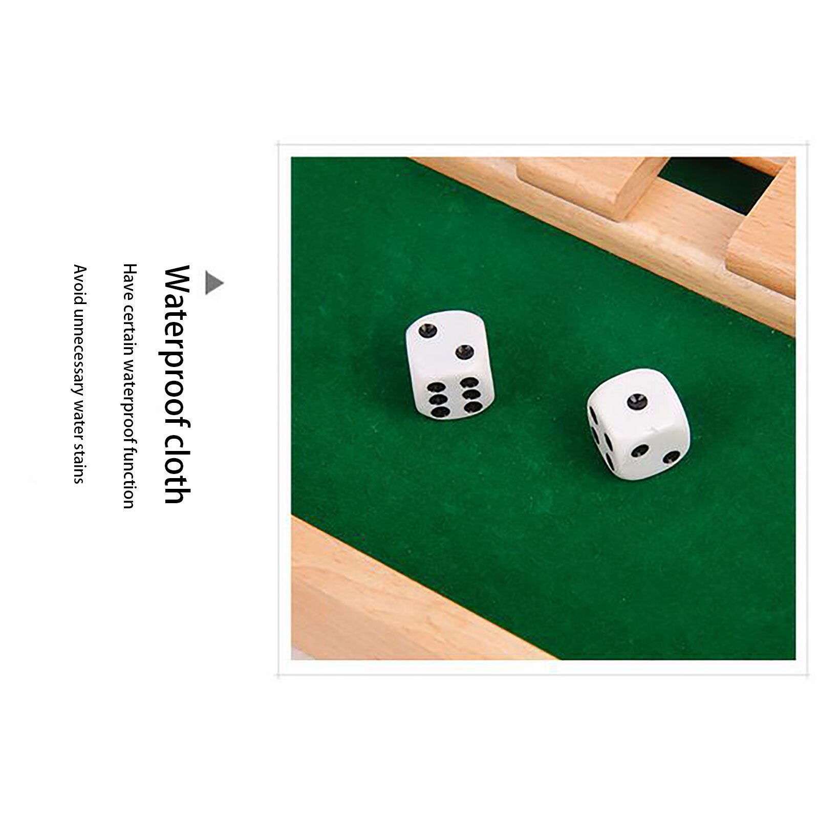 4 Sided 10 Numbers Shut The Box Board Game Wooden Mathematic Traditional Pub Board Dice Game Family Travel Fun Game Set ship