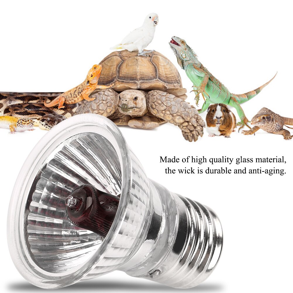 Skildpadde basking uv pærer varmelampe uva uvb krybdyr lampe pære padder firben temperaturregulator 25w 50w 100w
