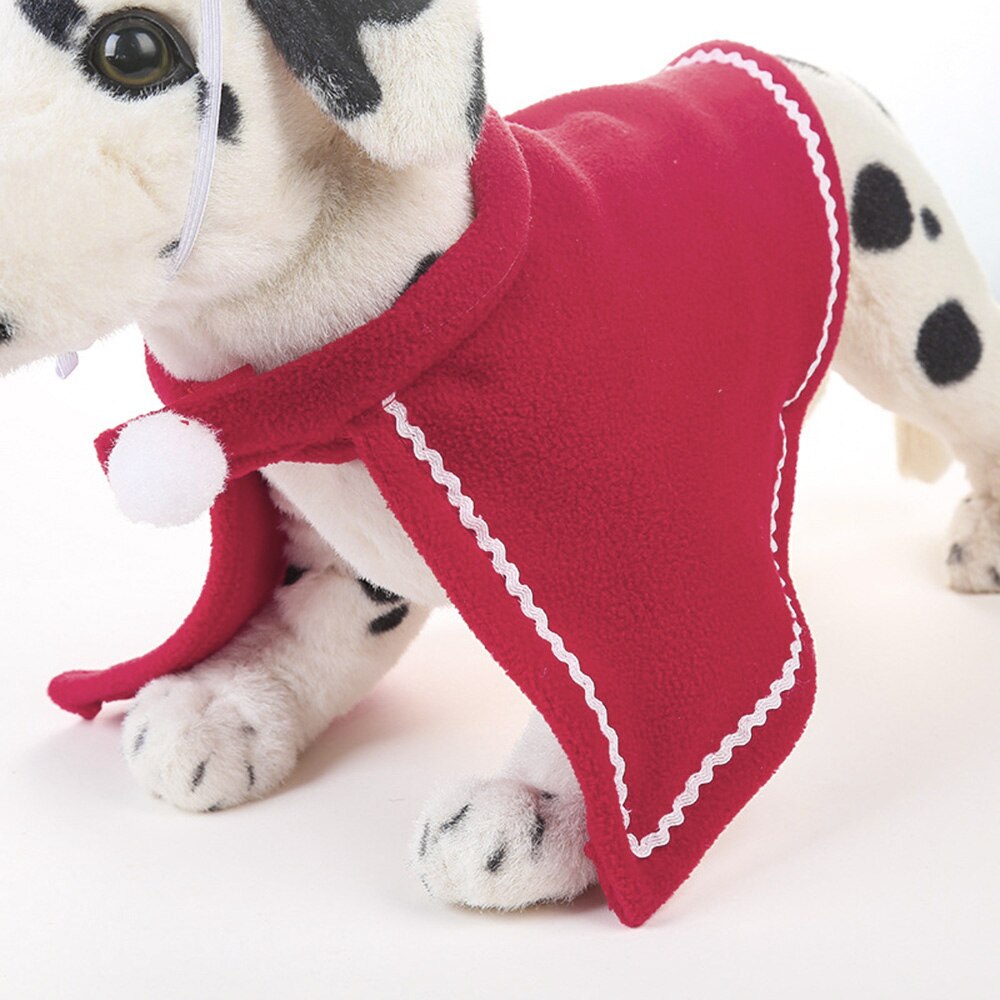 Noël chat costume chapeau écharpe cape animal de compagnie déguisement chiot chaton rouge ajoute une atmosphère festive