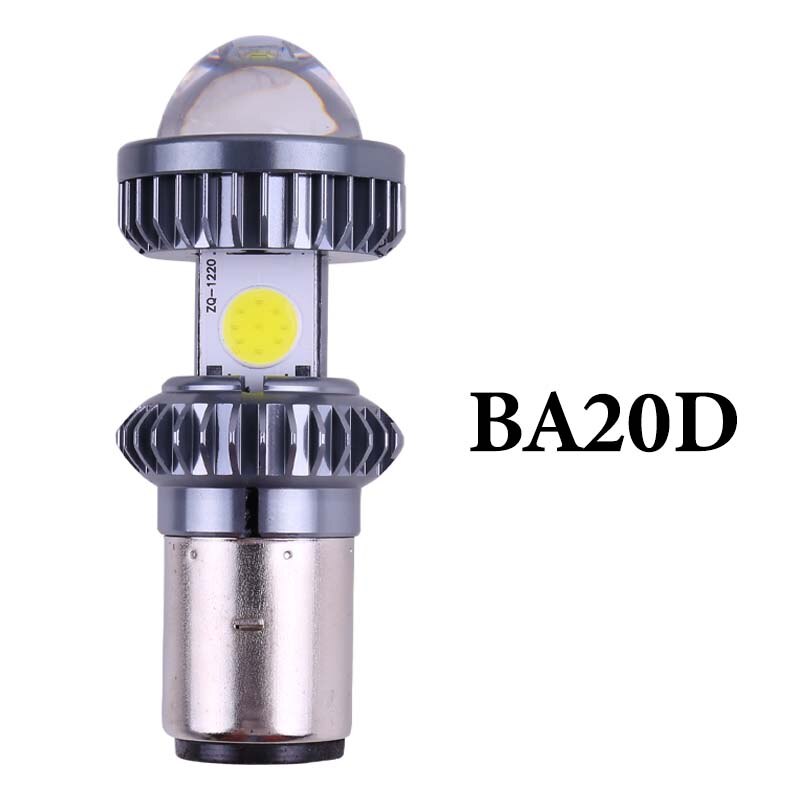 1Pc 12-80V Motorfiets Koplamp H4 Led BA20D Led Hoge Heldere Cob Hi Lo Lamp Scooter Auto accessoires Mistlampen 12V: BA20D led