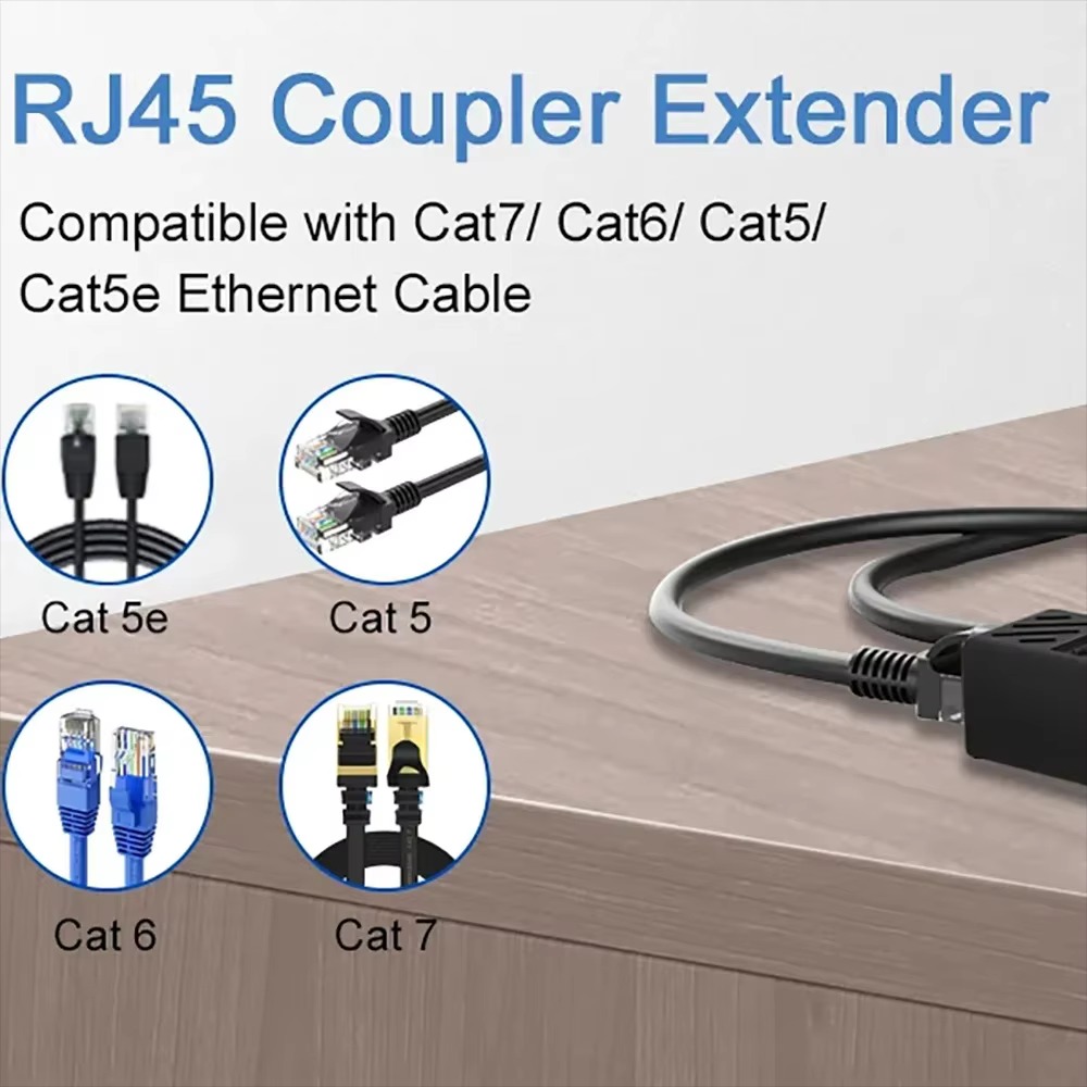 1/2/4/10 sztuk RJ45 PC adaptery sprzętowe przedłużacz kabla Ethernet łącznik przedłużacz złącze Ethernet łącznik żeńnarty na żeńnarty