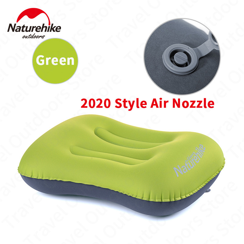 Naturehike Aufblasbare Kissen Reisen Luft Kissen Hals Camping Schlaf Getriebe Schnelle tragbar TPU Büro Freien Wandern NH17T013-Z: 2020 Stil-Grün
