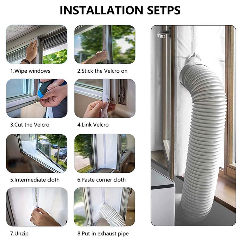 Universal- Luft sperren Fenster Dichtung Tuch Platte 3/4 M Heißer Lüfte halt Klimaanlage Auslauf Fenster Abdichtung Bausatz Für Handy, Mobiltelefon Luft Klimaanlage