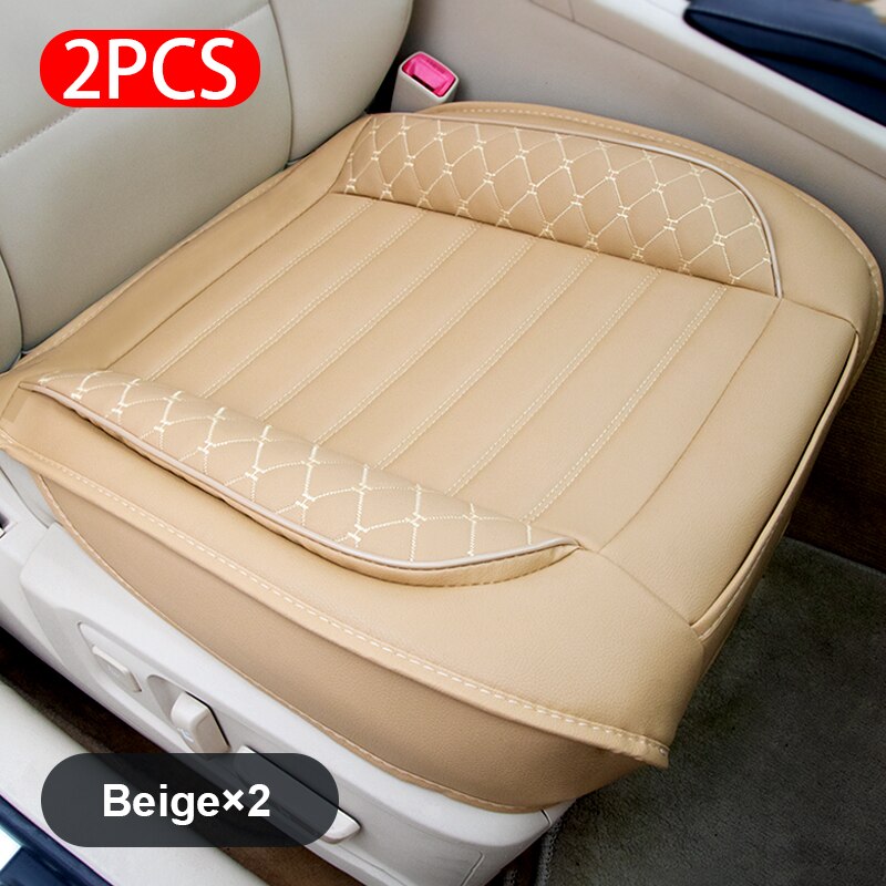 Pu Lederen Bekleding Universele Auto-interieur Onderdelen Accessoires Vier Seizoenen Auto Zitkussen Front Back Stoelhoezen: C front 2 PCS