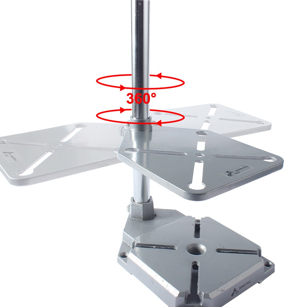 Soporte de taladro eléctrico multifuncional de un solo cabezal, base de hierro, soporte de fijación universal, doble uso