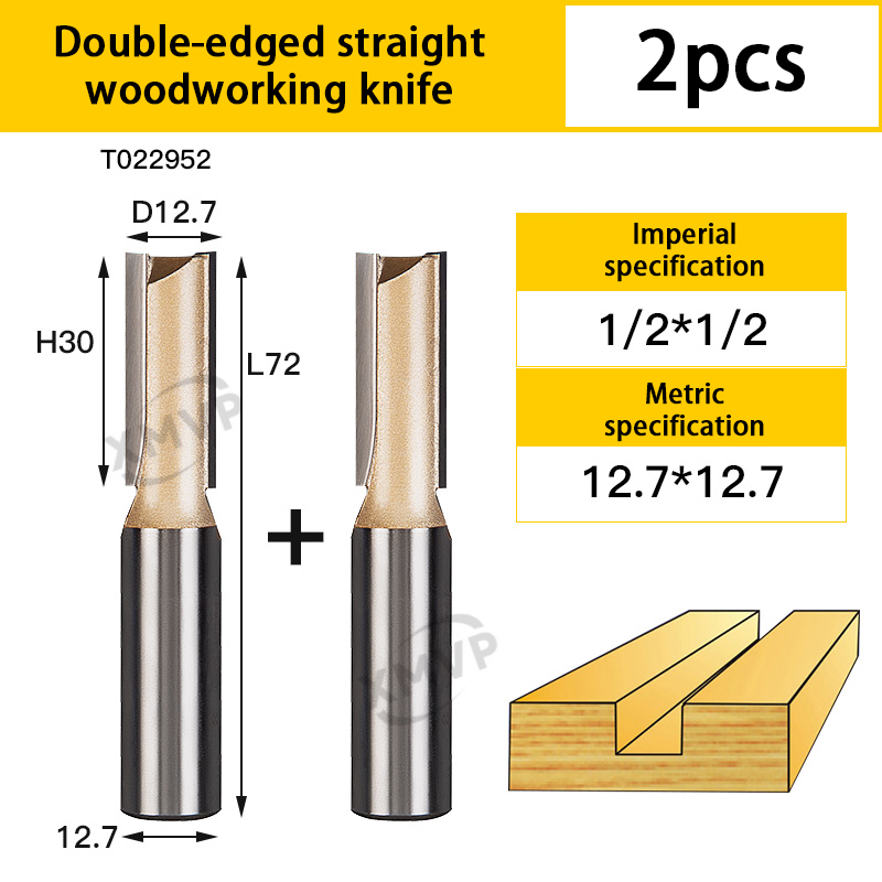 Fresa para carpintería con cuchillo recto de doble filo extendido, cabezal de herramienta para máquina de grabado y recorte, máquina de torno